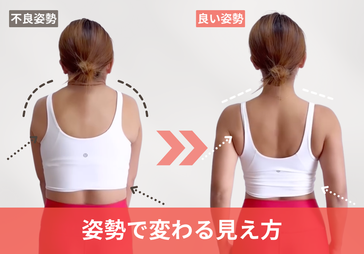 姿勢で変わる見え方